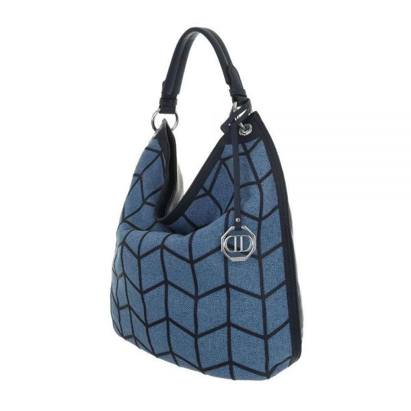 Handtas Blauw Afneembare Schouderriem 34 x 44 x 15 cm - Afbeelding 4