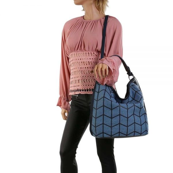 Handtas Blauw Afneembare Schouderriem 34 x 44 x 15 cm - Afbeelding 2