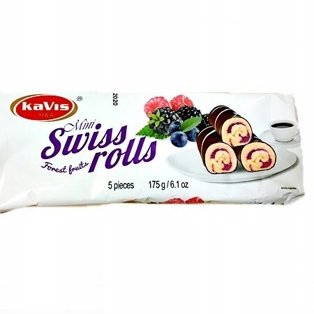 Kavis Mini Swiss Cake Rolls Bosvruchten 175gr