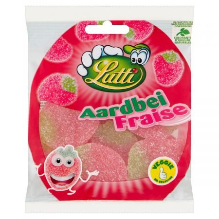 Lutti Gesuikerde aardbeien Veggie 175g
