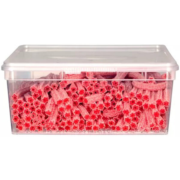 Snoepdoos Gesuikerde Sticks met Aardbeismaak 1kg