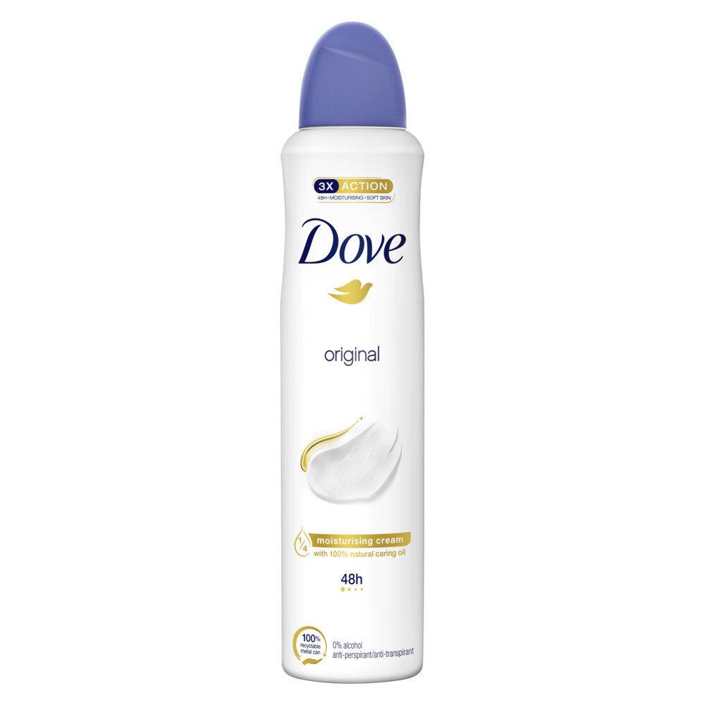 Dove Deodorant Spray - Original - 0% Alcohol 250ml