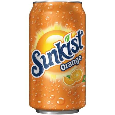 Sunkist Limonade Orange 33cl – Blikje – Bruisend - Sinaasappelsmaak
