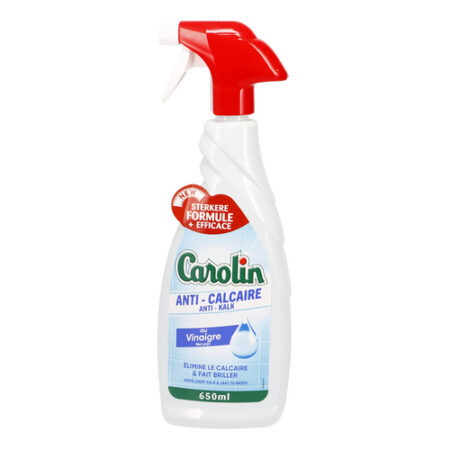 Carolin Anti-Kalk 650ml - Spray - Met Azijn - Verwijdert Kalk & Laat Glanzen