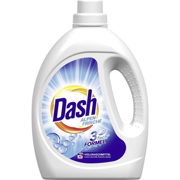 Dash Vloeibaar Wasmiddel Alpenfris 40 Wasb./2,2L – Drievoudige Formule – Universeel Wasmiddel
