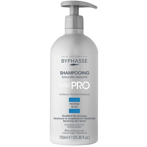 Byphasse Shampoo PRO Krullend Haar – Met Tarweproteïne – Herstelt Glans & Soepelheid - 750ml