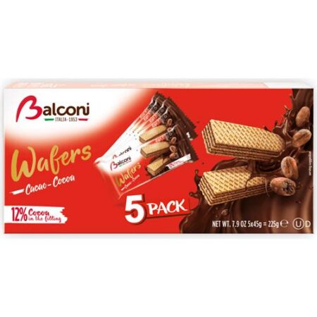 Balconi Wafels Cacao – Apart verpakt 5x45g