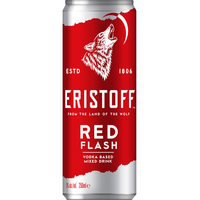 Eristoff Red Flash 25cl – vodka mixdrank met cranberry smaak
