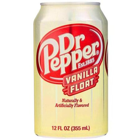 Dr Pepper Vanilla Float 355ml – Romige Amerikaanse Cola met Vanillesmaak