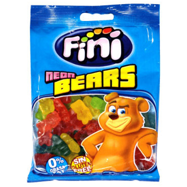 Fini Snoepzakje Beertjes 90g - Geen Vet - Geen Gluten - Proteïne 6%