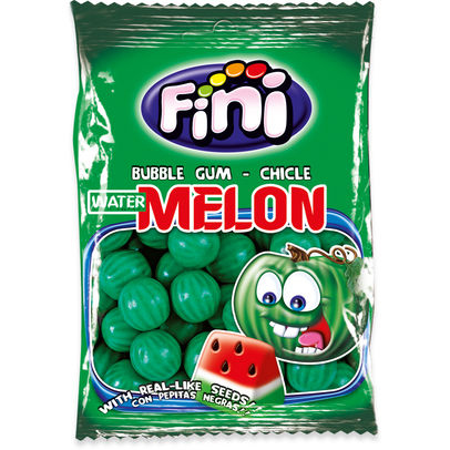 Fini Snoepzakje Kauwgom Zure Watermeloen 100g - Geen Gluten - Geen Vet