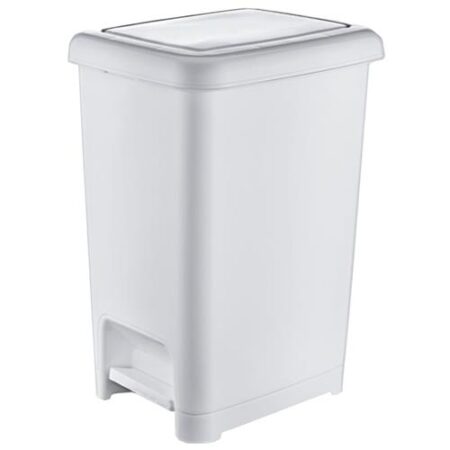 Witte Dunya pedaalemmer Slim 40 liter met klepdeksel