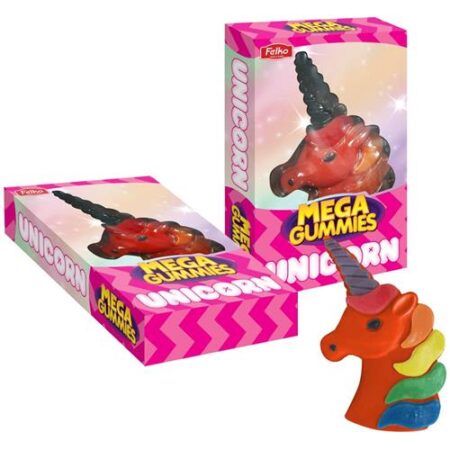 Mega Gummies Unicorn 600g 1 stuk grote gummy eenhoorn snoep