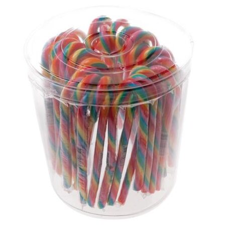 Felko Regenboog Candy Cane zuurstok 28 g – 1 stuk