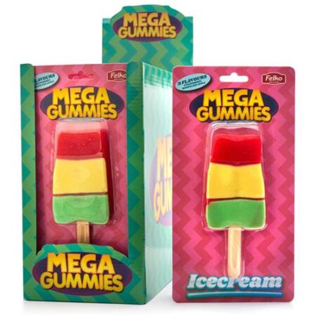 Mega Gummies Ice Cream 120g 1 stuk grote gummy ijsvorm snoep