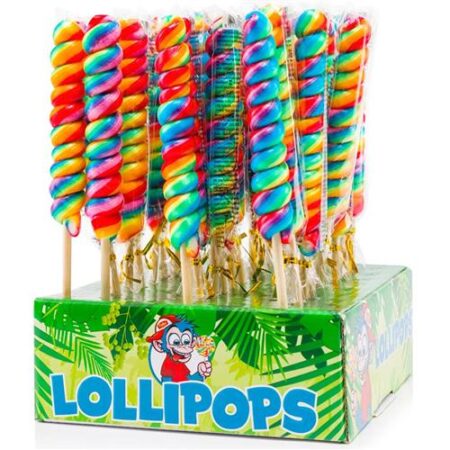 Regenboog Spiral Lolly 40g 1 stuk kleurrijke spiraalvormige lolly