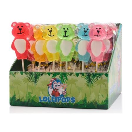 Mini Lollipops Bears 1 stuk kleurrijke beer vorm lolly snoep