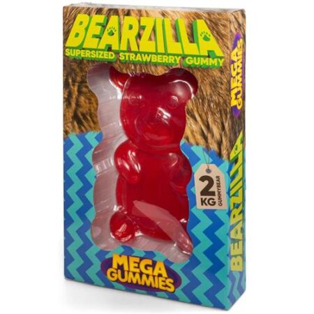 Bearzilla supersized aardbei gummy beer – 2 kg snoep