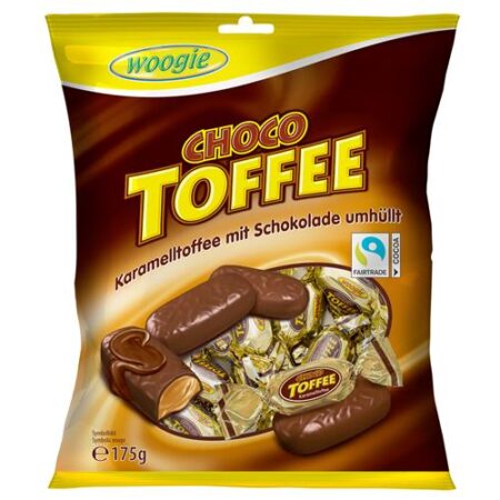 Zak Woogie karamel toffees met chocoladecoating – 175 g