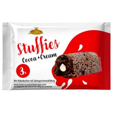 Meister Moulin mini cakejes met cacao en slagroomcrème 3x45g