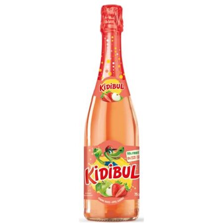 Kidibul Appel Aardbei 75cl - Fruitige Kinderchampagne