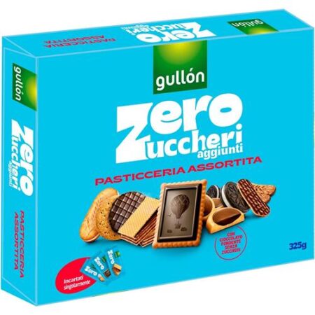 Gullón zero koekjes assortiment 325g – Individueel verpakte suikervrije koekjes