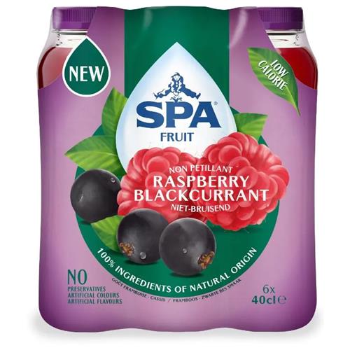 Spa Fruit Raspberry & Blackcurrant – Limonade – Framboos & Zwarte bes Smaak – Niet-Bruisend – 6 x 40cl - Afbeelding 2