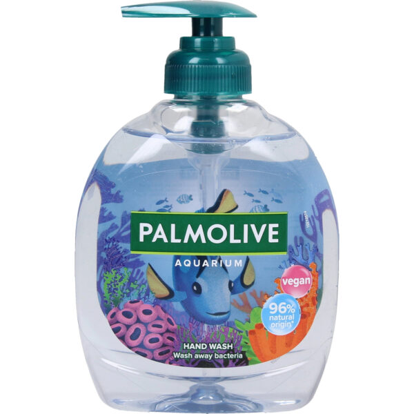 Palmolive Handzeep Met Pompje "Aquarium" 300ml - Vegan Wasgel Voor Handen - Wast Bacteriën Weg - Afbeelding 2