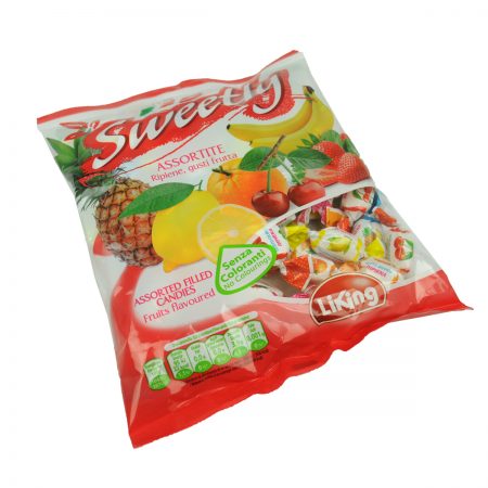 Gevulde fruitsmaak zuurtjes 350g – snoepjes met fruitige vulling