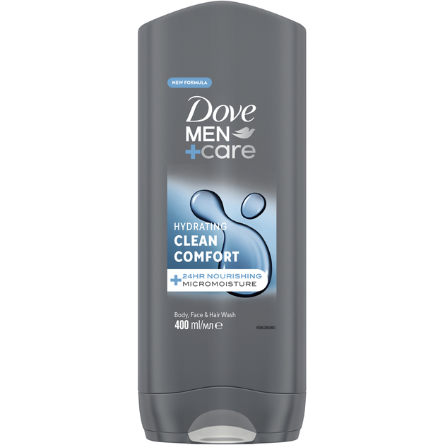 Dove Men Body Wash Clean Comfort 400ml – Hydraterende Douchegel