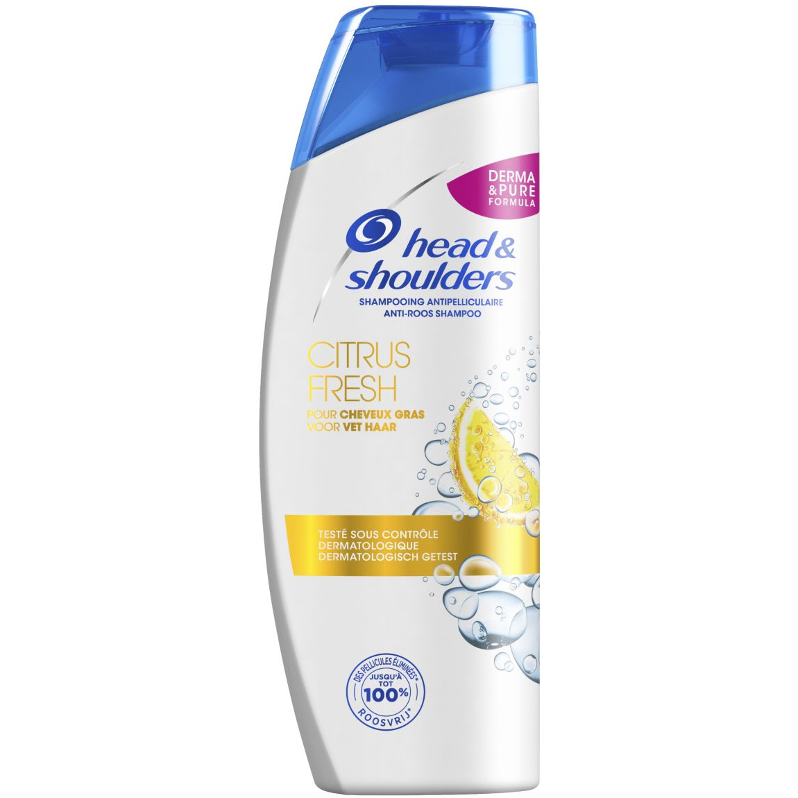 Head & Shoulders Citrus Fresh Shampoo 300 Ml – 3er Pack, Gegen Schuppen & Für Fettiges Haar