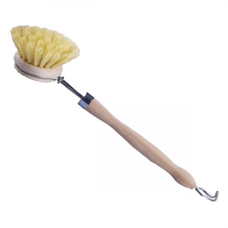 Houten afwasborstel met plantaardige vezels