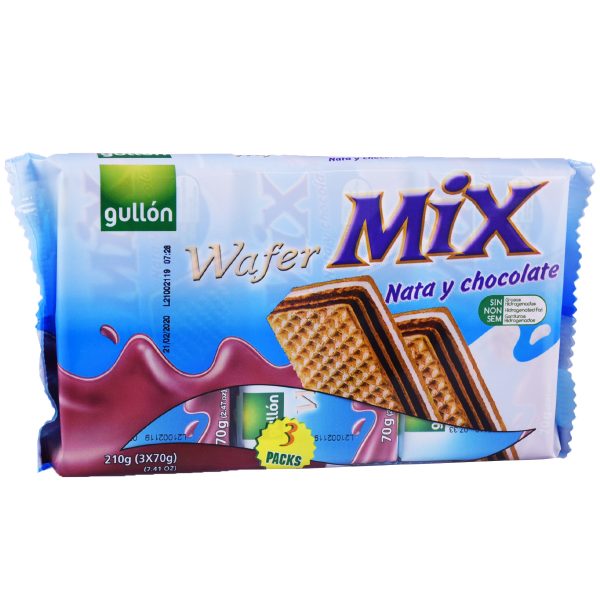 Gullon Wafer Mix - Melk & Chocolade - Apart verpakt 3x70gr - Afbeelding 5