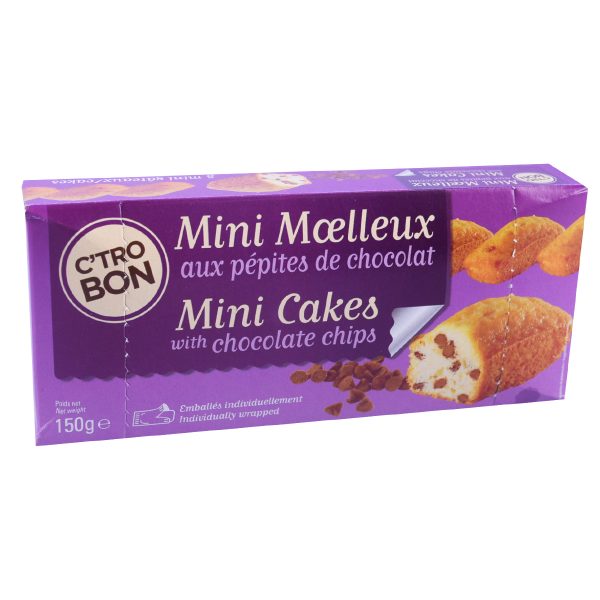 Mini Cakes Chocolade Stukjes - Apart verpakt 5x30gr