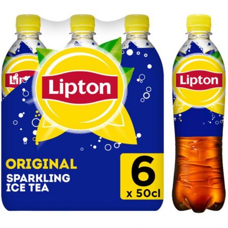 Verpakking van Lipton Ice Tea Original 6x50cl - klassieke ijsthee met citroensmaak
