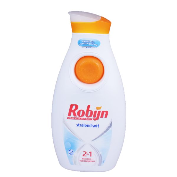 Robijn Wasmiddel + Vlekkenverwijderaar "Stralend Wit" 1400ml