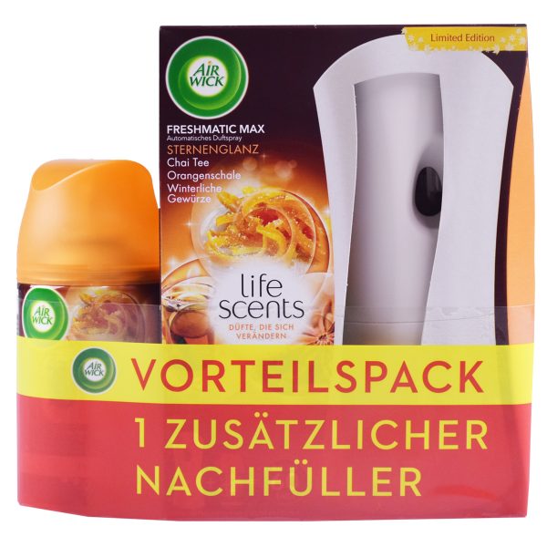 Airwick Freshmatic Max Houder + Extra Navulling "Star Shine"250 ml.