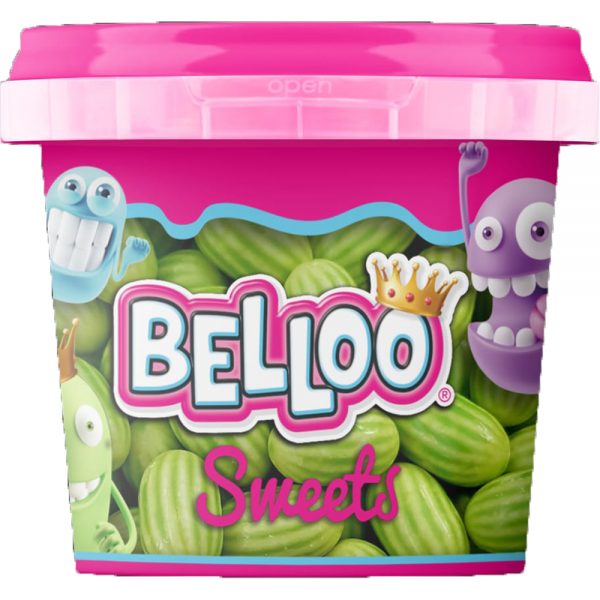 Belloo sweets "Bubbelgum Meloenen" 200g Halal Gelatine