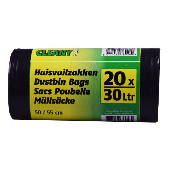 Cleany Huisvuilzakken 20 x 30Ltr