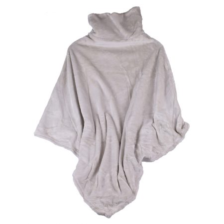 Poncho Super zacht & Extra warm. 1 maat. Beige