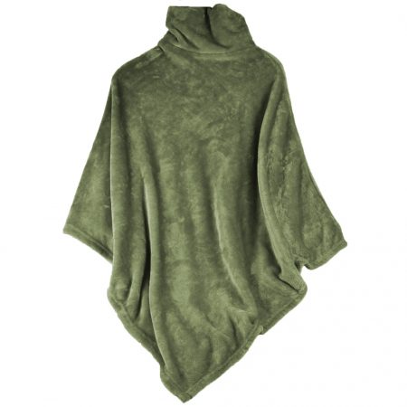 Poncho olijf groen – Super zachte en warme poncho in één maat