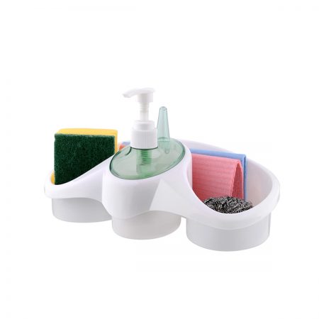 Tidiz Tidy witte zeepdispenser met sponshouder