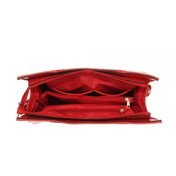 Handtas Rood Afneembare  Schouderriem 24 x 33 x 15 cm - Afbeelding 3