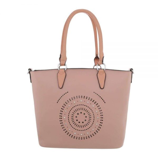 Handtas Oud Roze Met Strass, Afneembare Schouderriem  30 x 39 x 15 cm + Extra handtasje binnenin.
