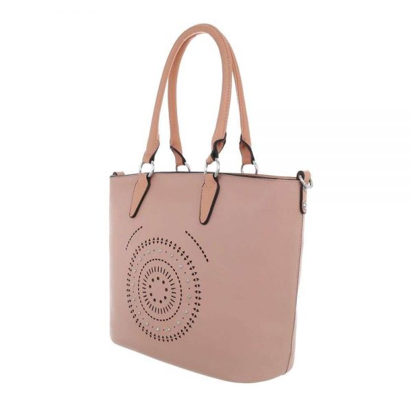 Handtas Oud Roze Met Strass, Afneembare Schouderriem  30 x 39 x 15 cm + Extra handtasje binnenin. - Afbeelding 2