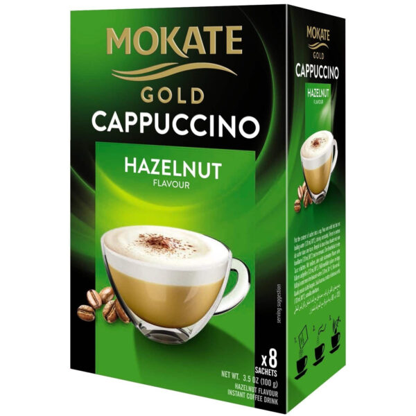 Mokate Gold "Cappuccino Hazelnut" Instant Koffie 8 x 12,5g