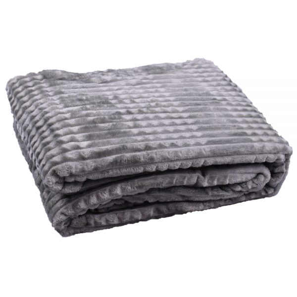 Plaid Ultra Warm, Super Zacht “Prachtig Reliëf” 150x200cm – 300gr/m2 Taupe Grijs