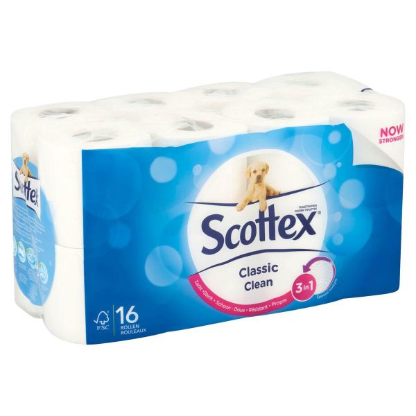 Scottex Classic Clean 2-laags WC Papier - 16 rollen