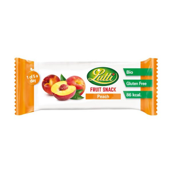 Lutti Bio Fruit Gluttenvrij Snack Peache 30gr