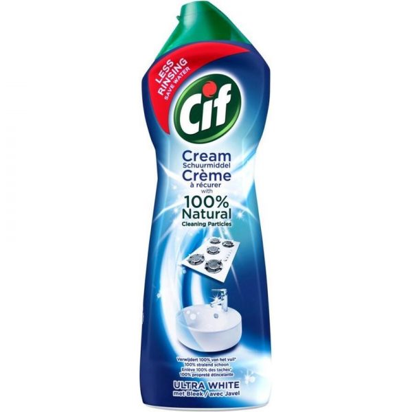 Cif Schuurmiddel Cream Ultra White met Bleek 750ml